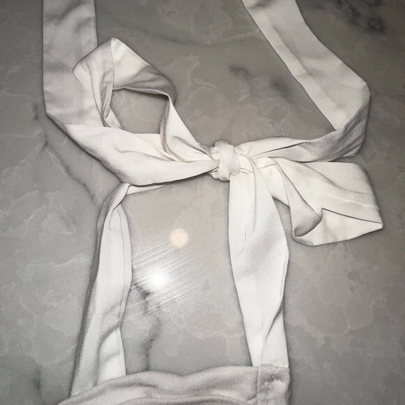 White corset top shoulder ties - Picture 4 of 5